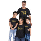 father mother daughter son crown t shirt family matching clothes outfits look daddy mommy and me baby dress king queen princess