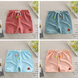 Baby shorts bamboo cotton pure color boy shorts summer new children's pants boys and girls beach pants