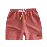 Baby shorts bamboo cotton pure color boy shorts summer new children's pants boys and girls beach pants