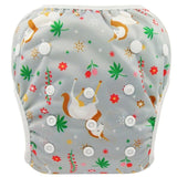 Ohbabyka Baby Swim Diaper Waterproof Adjustable Cloth Diapers Pool Pant Swimming Diaper Cover Reusable Washable Baby Nappies