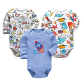 Baby Bodysuit 3pieces/lot Autumn Newborn 100% Cotton Body Baby Long Sleeve Underwear Infant Boys and Girls Pajamas Clothing