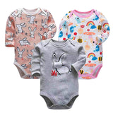 Baby Bodysuit 3pieces/lot Autumn Newborn 100% Cotton Body Baby Long Sleeve Underwear Infant Boys and Girls Pajamas Clothing