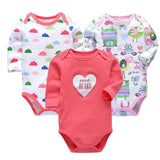 Baby Bodysuit 3pieces/lot Autumn Newborn 100% Cotton Body Baby Long Sleeve Underwear Infant Boys and Girls Pajamas Clothing
