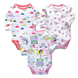 Baby Bodysuit 3pieces/lot Autumn Newborn 100% Cotton Body Baby Long Sleeve Underwear Infant Boys and Girls Pajamas Clothing