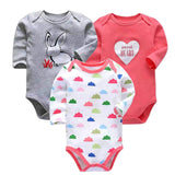 Baby Bodysuit 3pieces/lot Autumn Newborn 100% Cotton Body Baby Long Sleeve Underwear Infant Boys and Girls Pajamas Clothing
