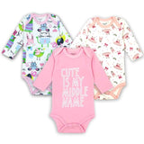 Baby Bodysuit 3pieces/lot Autumn Newborn 100% Cotton Body Baby Long Sleeve Underwear Infant Boys and Girls Pajamas Clothing