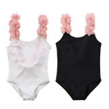 Pudcoco Baby Girl  Set Flower Strap Bathing Backless Swimsuit Swimwear