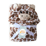 Lovely fleece baby bath towel cute animal shape kid hooded baby towel bathrobe cloak baby receiving blanket neonatal hold to be