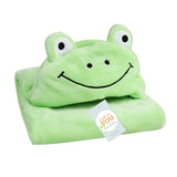 Lovely fleece baby bath towel cute animal shape kid hooded baby towel bathrobe cloak baby receiving blanket neonatal hold to be