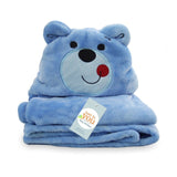 Lovely fleece baby bath towel cute animal shape kid hooded baby towel bathrobe cloak baby receiving blanket neonatal hold to be